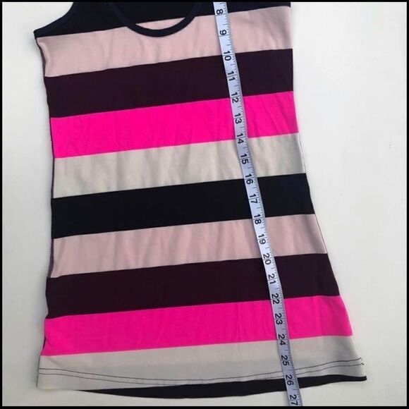 Lululemon Cool Racerback Pow Stripe Raspberry hot pink black -4 - Picture 3 of 9